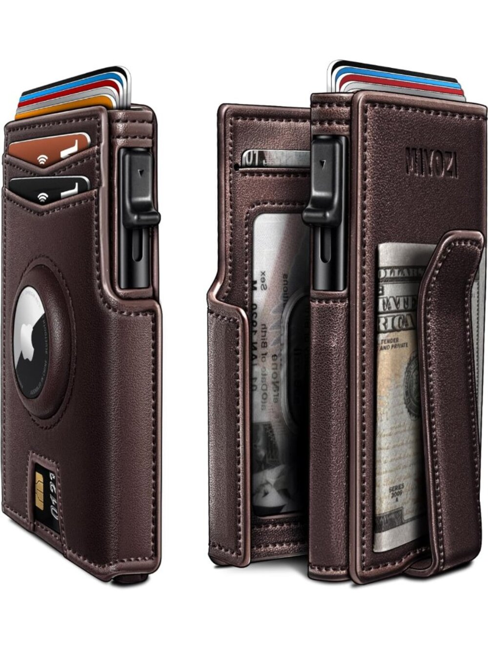 Slim RFID Blocking Wallet with Money Clip & Pop-Up Card Holder - Gift Box